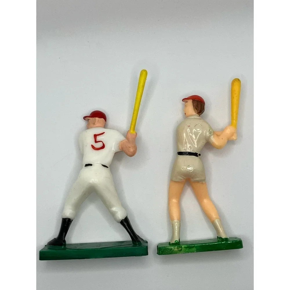 Baseball Vintage Cake Topper Figures Woman Man White Red Bat League of their Own
